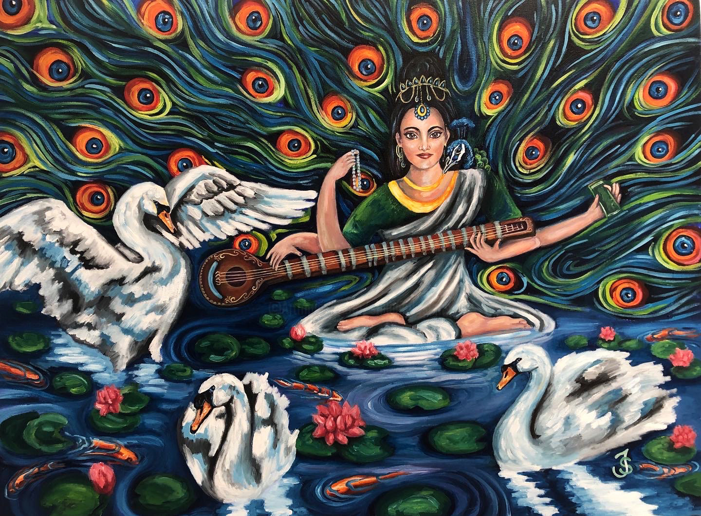 Jessica Shilling - Goddess Saraswati Swan Dream
