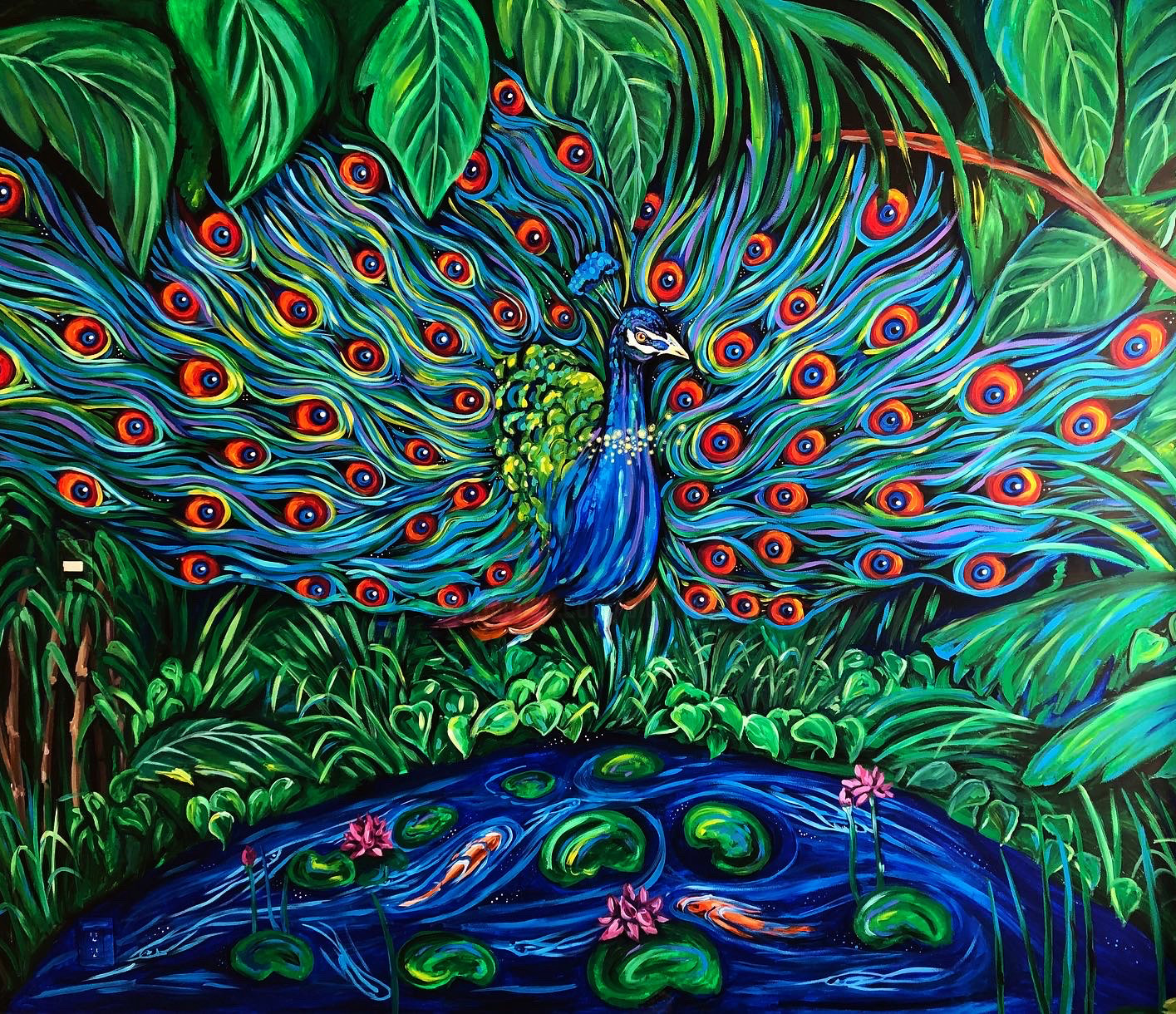 Jessica Shilling - Mural Peacock